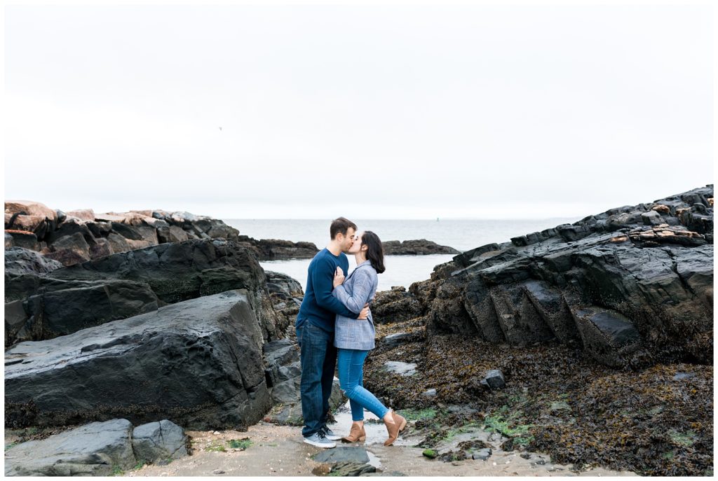 engagement session at rye town beach, new york