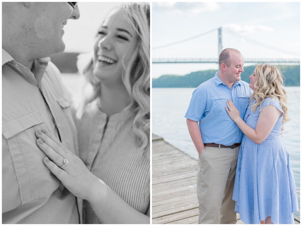 black and white engagement photographer