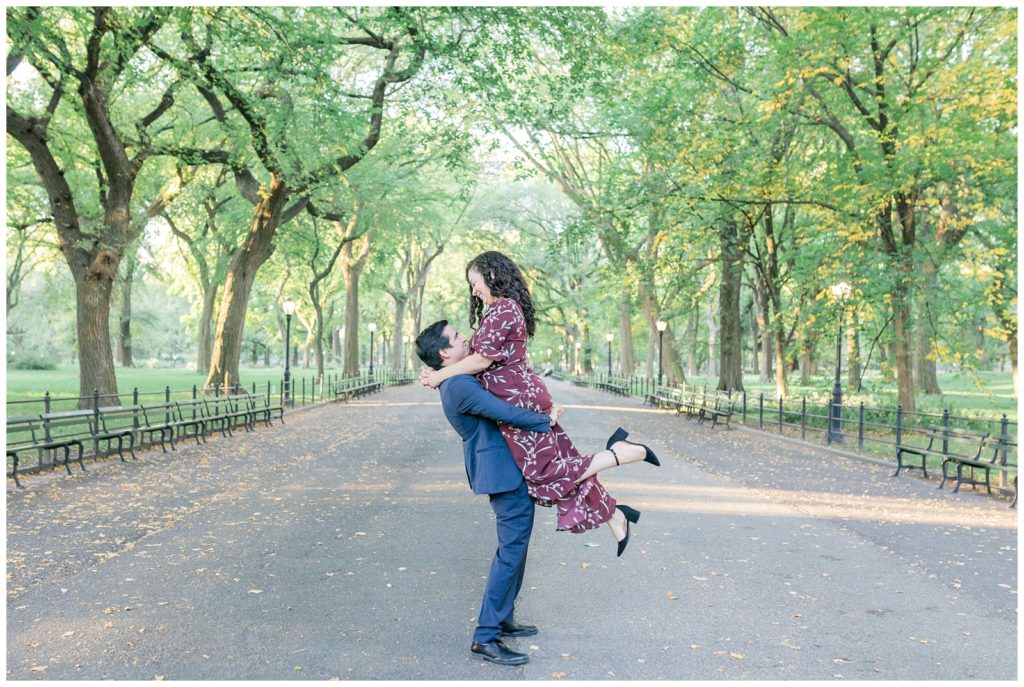 The Mall Central Park Engagement Session