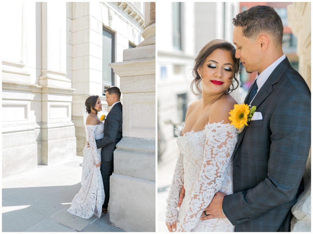 New Jersey City Hall Elopement Bride and Groom